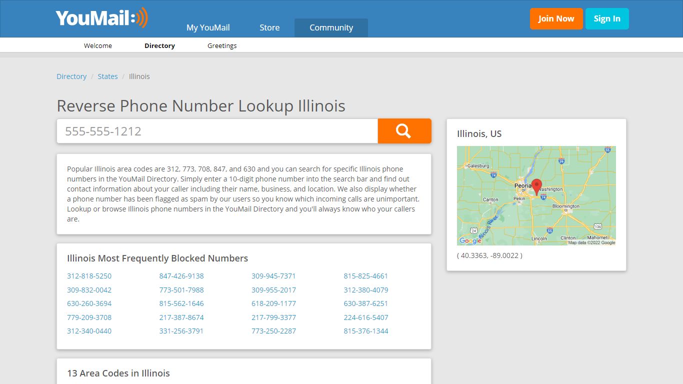 Illinois Phone Numbers - Reverse Phone Number Lookup IL | YouMail